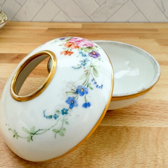 VINTAGE HAIR RECEIVER aka Trinket Box Stamped Limoges 🇫🇷 France - Picture 2 of 6